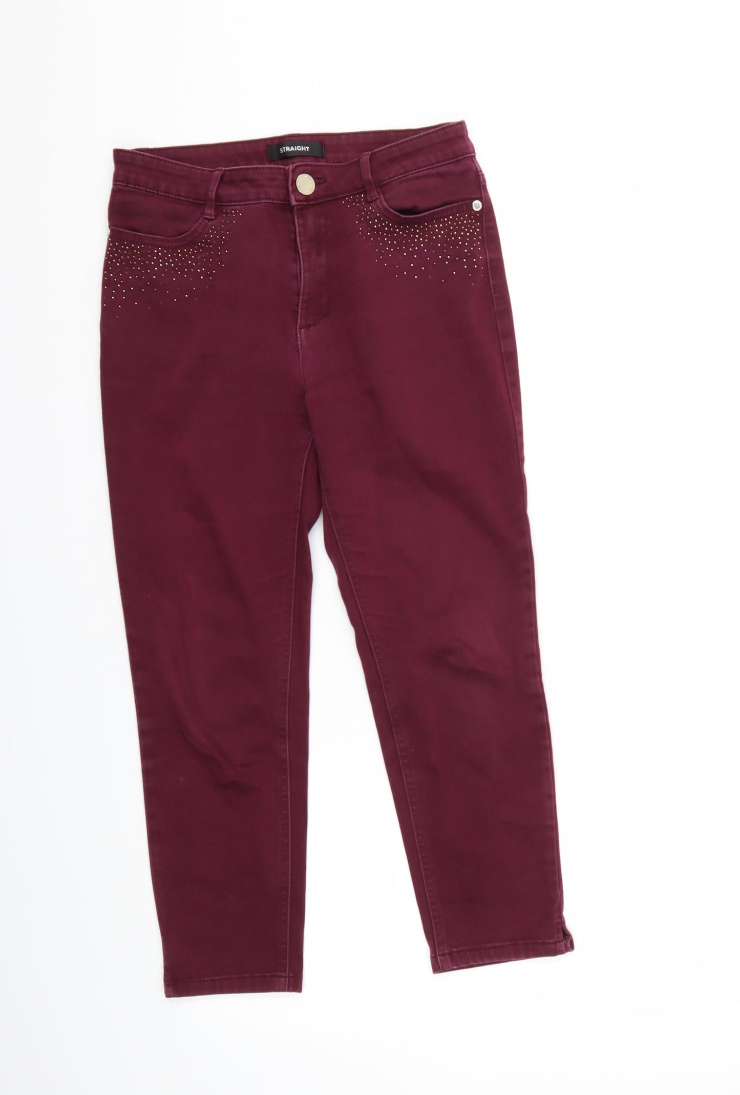 Womens UK Size 8 Marks and Spencer Regular Fit Skinny Purple Jeans