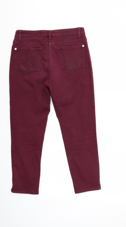 Womens UK Size 8 Marks and Spencer Regular Fit Skinny Purple Jeans