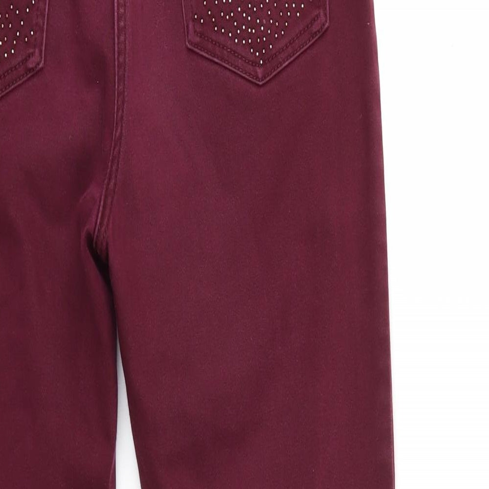Womens UK Size 8 Marks and Spencer Regular Fit Skinny Purple Jeans