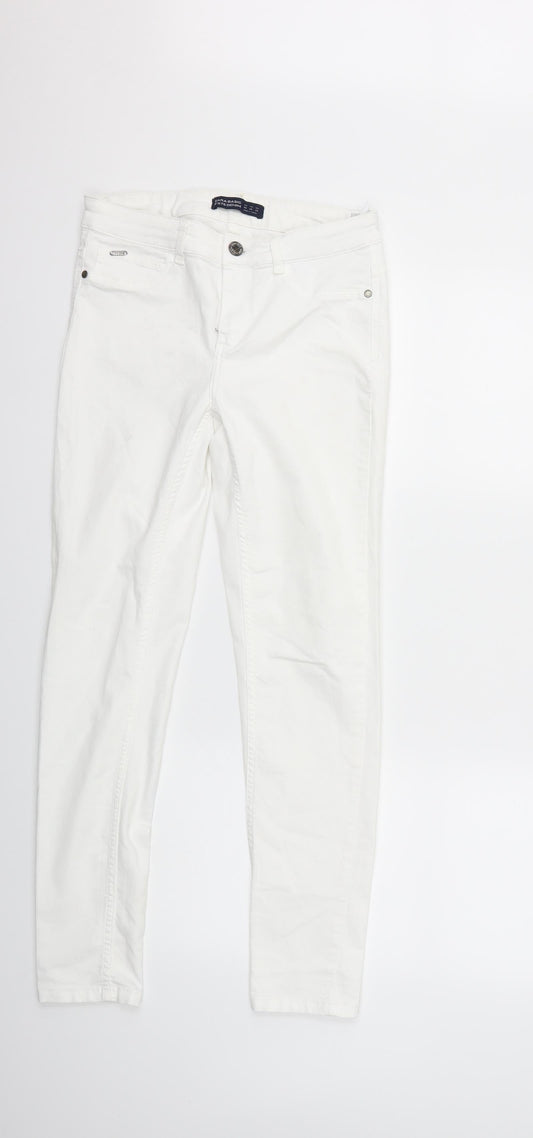 Zara Womens White  Denim Skinny Jeans Size 12 L25 in