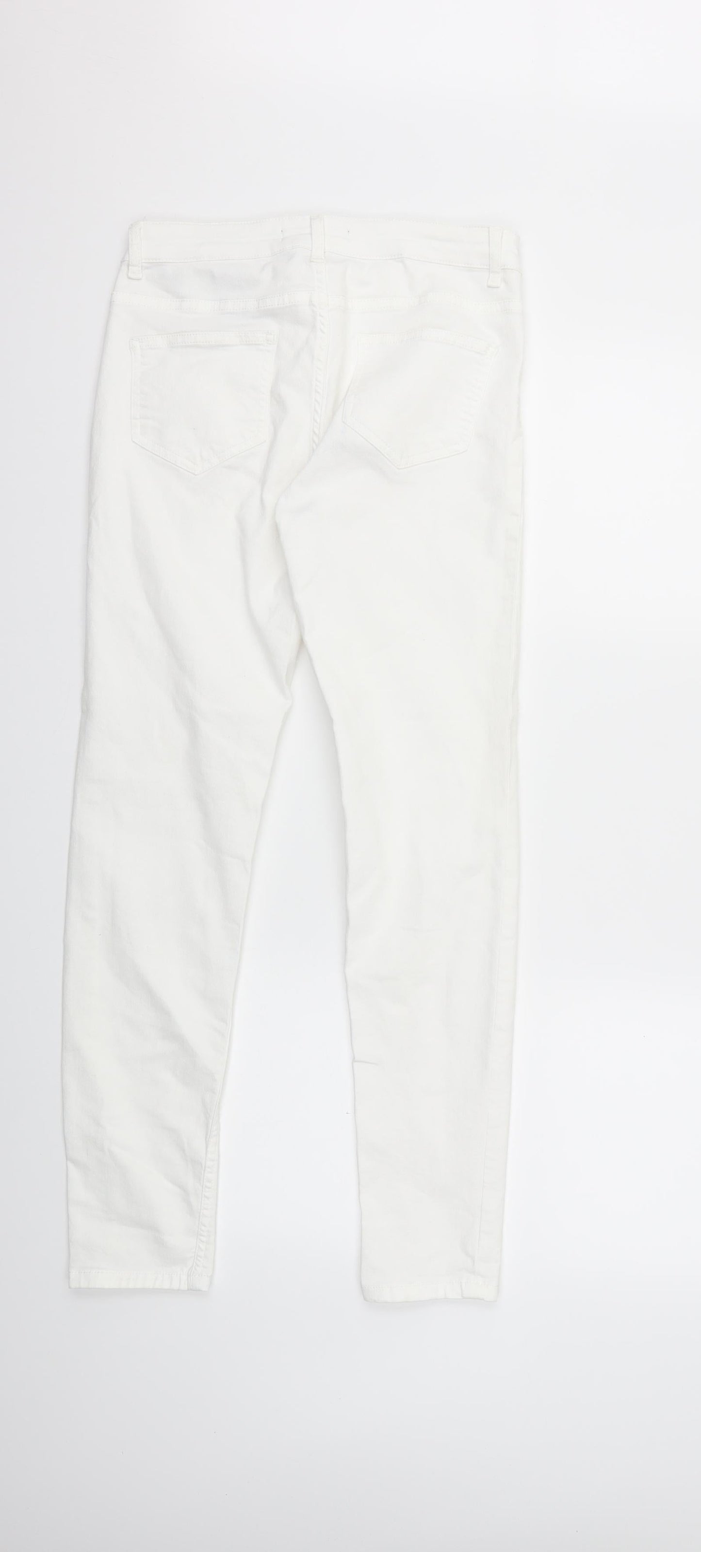 Zara Womens White  Denim Skinny Jeans Size 12 L25 in