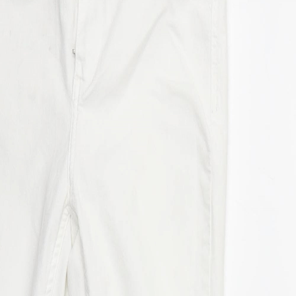 Zara Womens White  Denim Skinny Jeans Size 12 L25 in