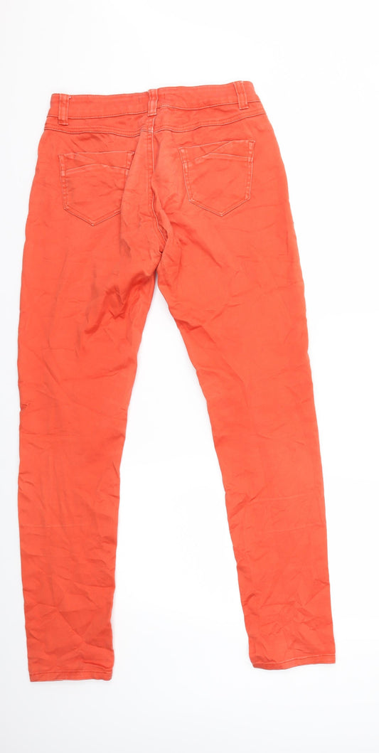 ORSAY Womens Orange  Denim Straight Jeans Size 30 in L31 in