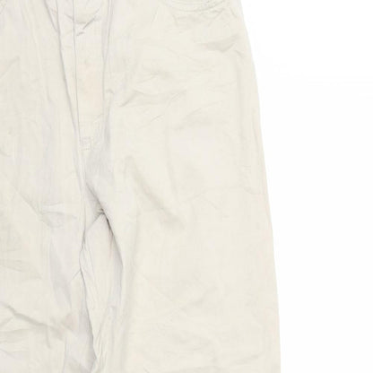 Womens UK Size 14 Preworn Regular Fit  Beige Trousers