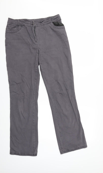 Womens UK Size 32 in Preworn Regular Fit  Grey Trousers