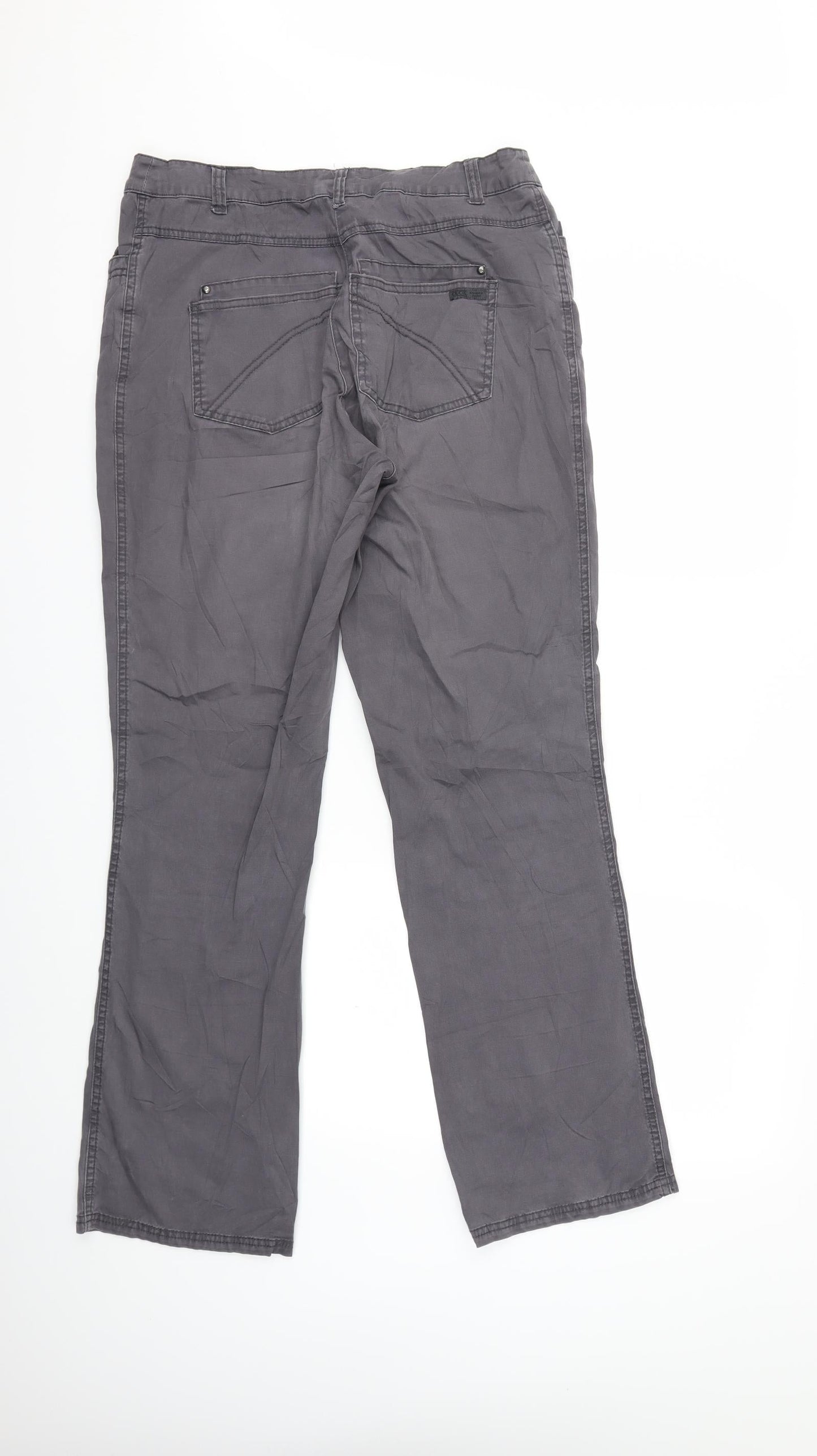 Womens UK Size 32 in Preworn Regular Fit  Grey Trousers