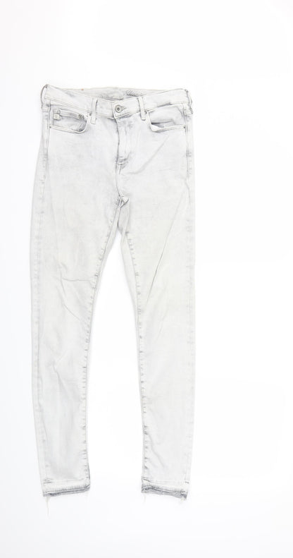H&M Womens Grey  Denim Skinny Jeans Size 28 in L29 in