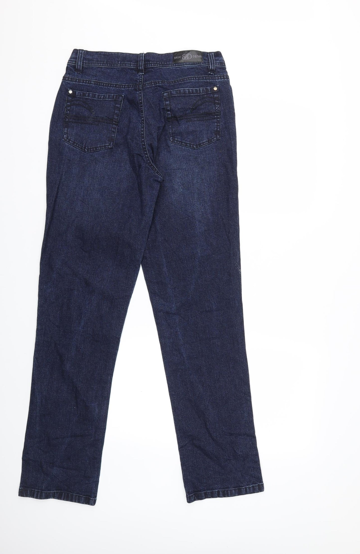 elle nov Womens Blue  Denim Straight Jeans Size 30 in L30 in