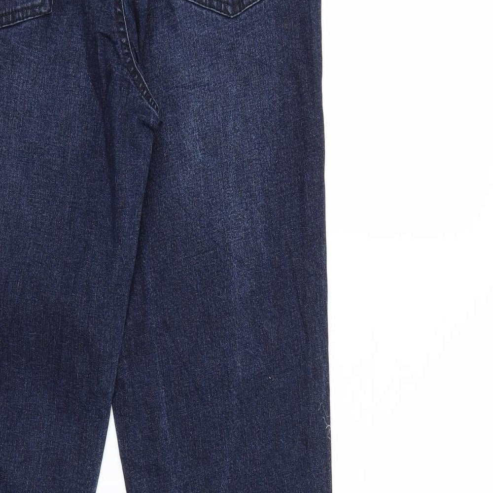 elle nov Womens Blue  Denim Straight Jeans Size 30 in L30 in