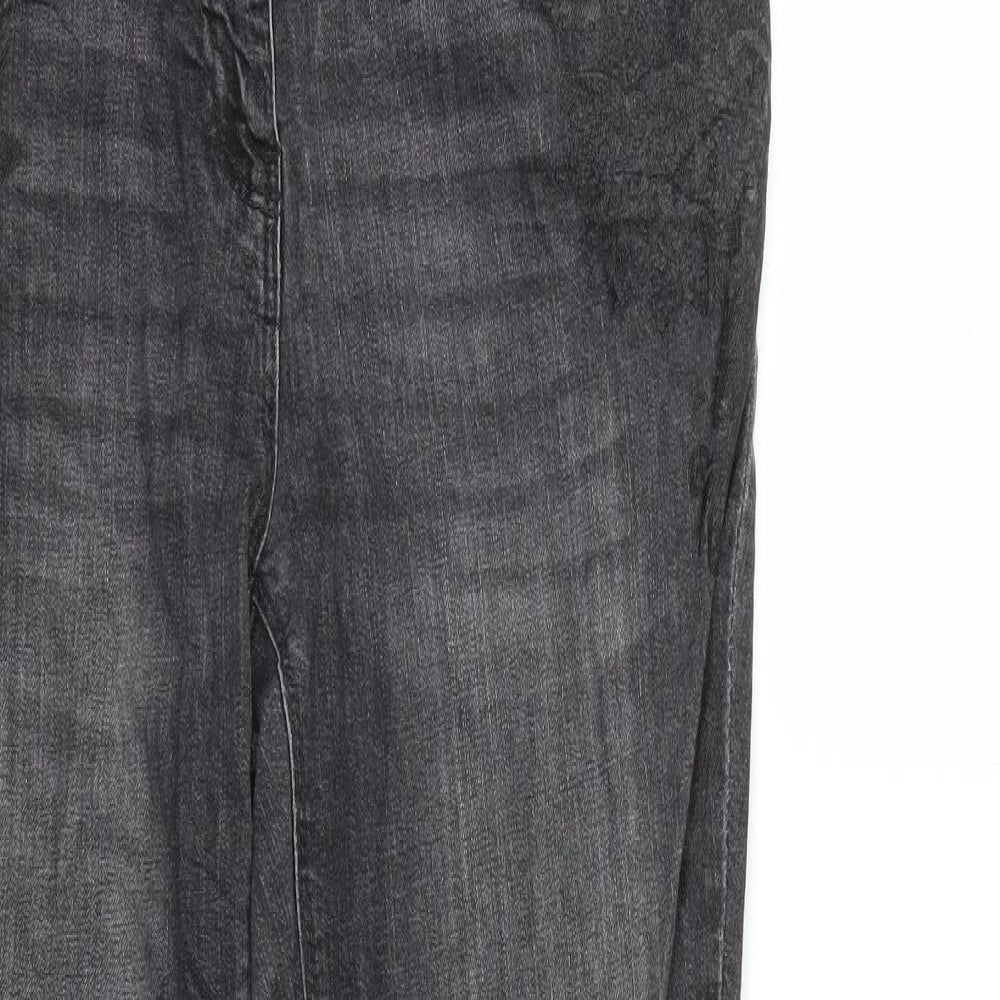 Womens UK Size 14 Blue Motion Regular Fit Straight Grey Jeans