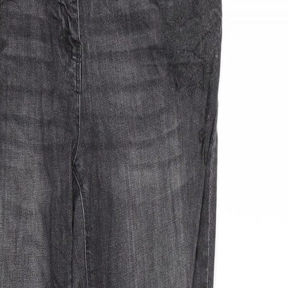 Womens UK Size 14 Blue Motion Regular Fit Straight Grey Jeans