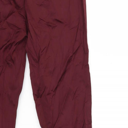Womens UK Size 10 H&M Regular Fit  Red Trousers