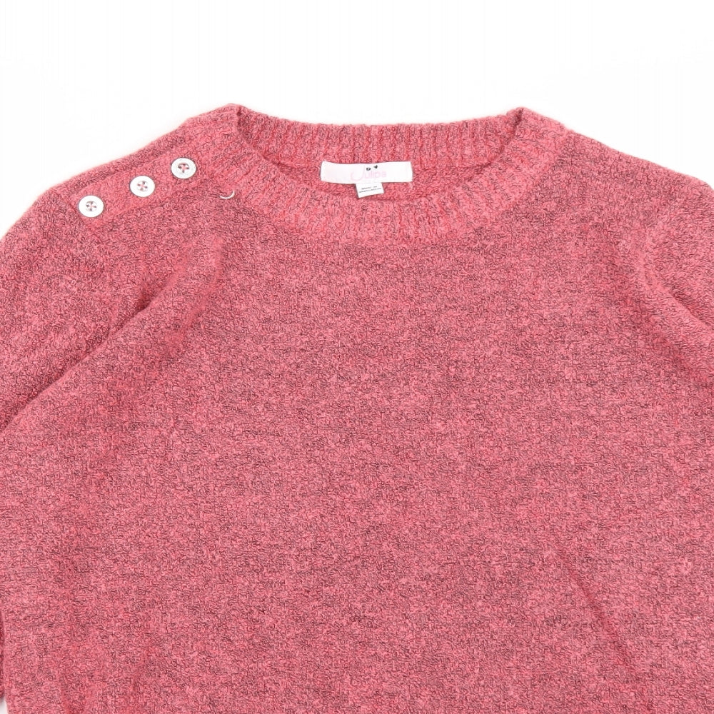 Julipa Womens Pink   Pullover Jumper One Size