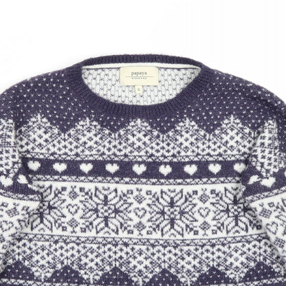 Papaya Womens Blue   Pullover Jumper Size S