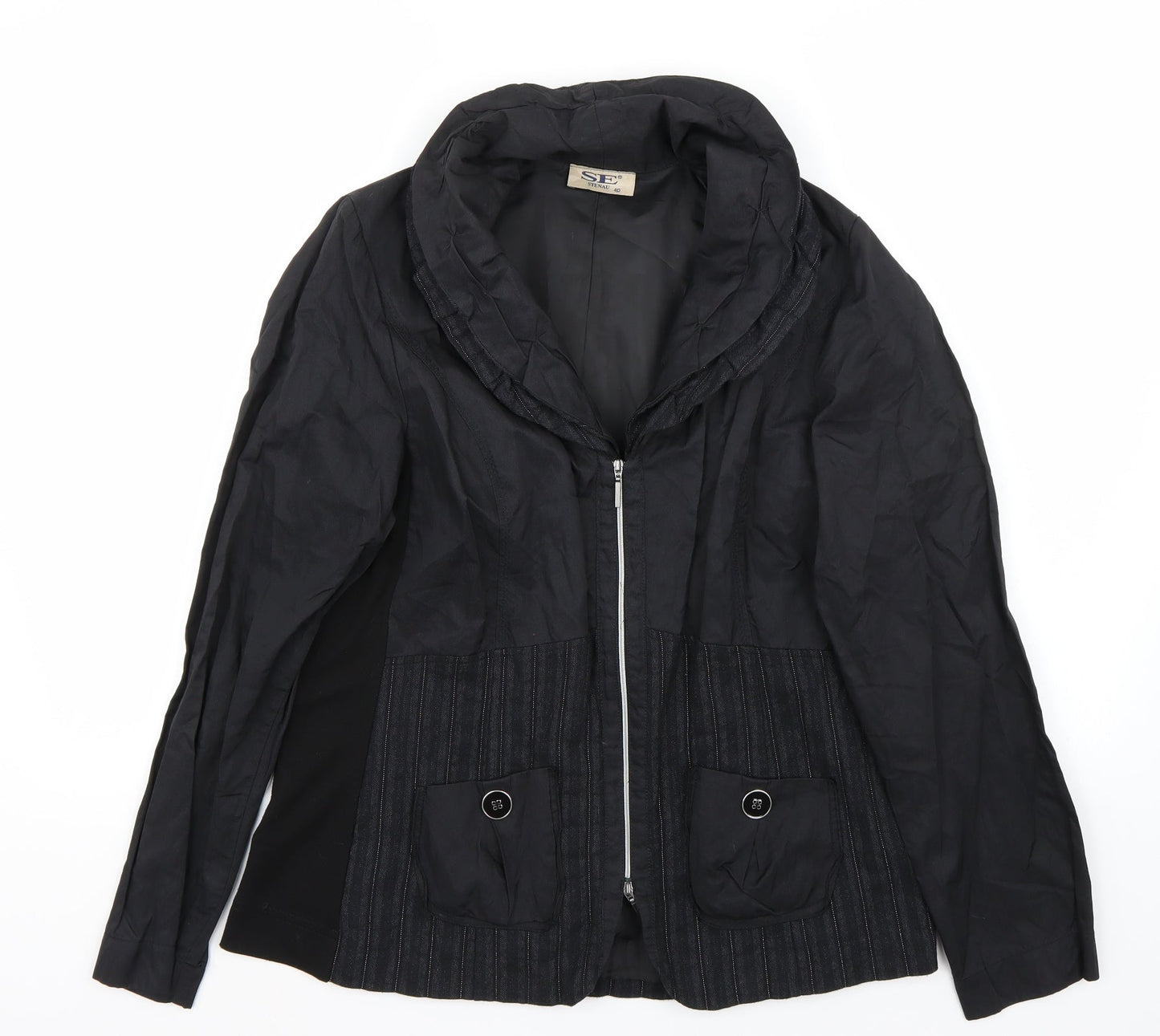 SE Womens Black   Jacket Coat Size 12