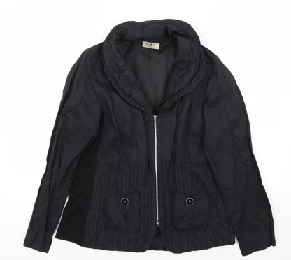 SE Womens Black   Jacket Coat Size 12