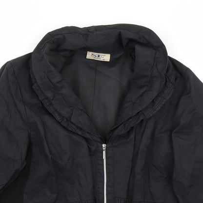 SE Womens Black   Jacket Coat Size 12