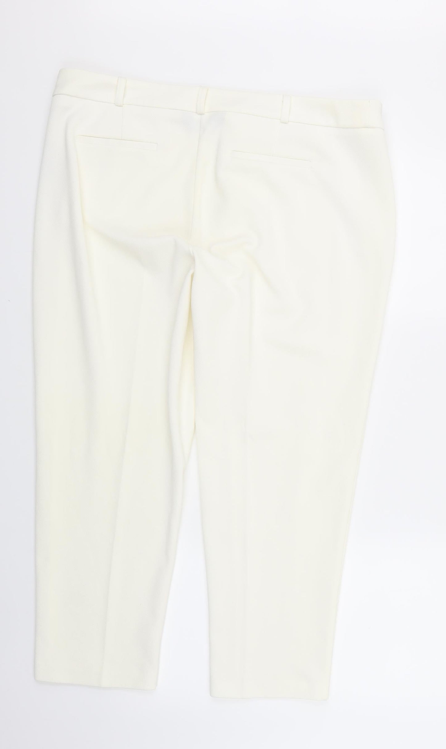 Womens UK Size 16 Dorothy Perkins Regular Fit Sweatpants White Trousers