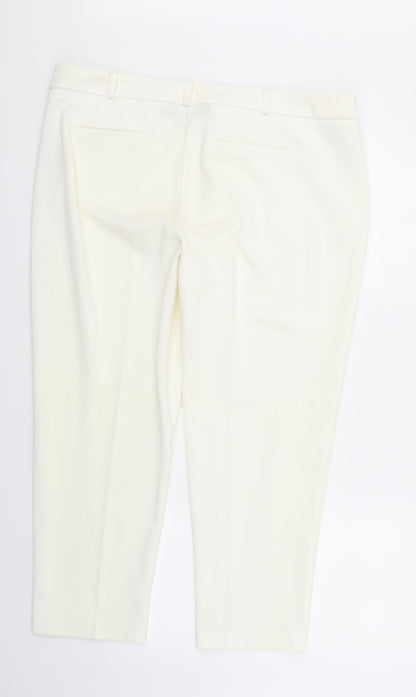 Womens UK Size 16 Dorothy Perkins Regular Fit Sweatpants White Trousers