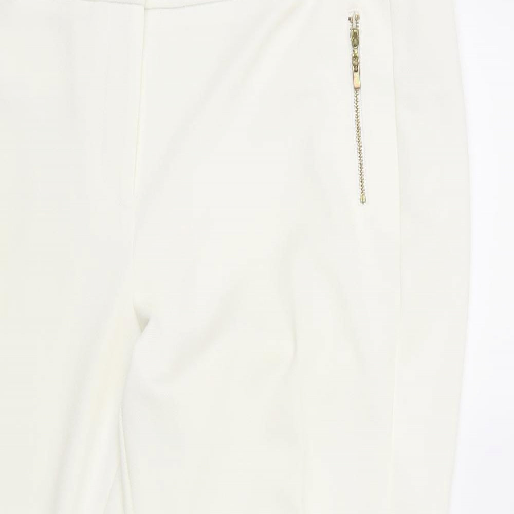 Womens UK Size 16 Dorothy Perkins Regular Fit Sweatpants White Trousers
