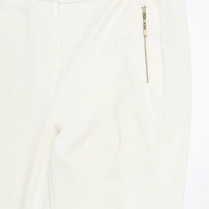 Womens UK Size 16 Dorothy Perkins Regular Fit Sweatpants White Trousers