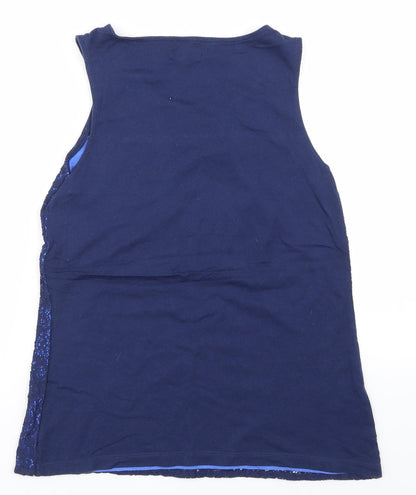 Womens UK Size S Gap Blue Basic T-Shirt