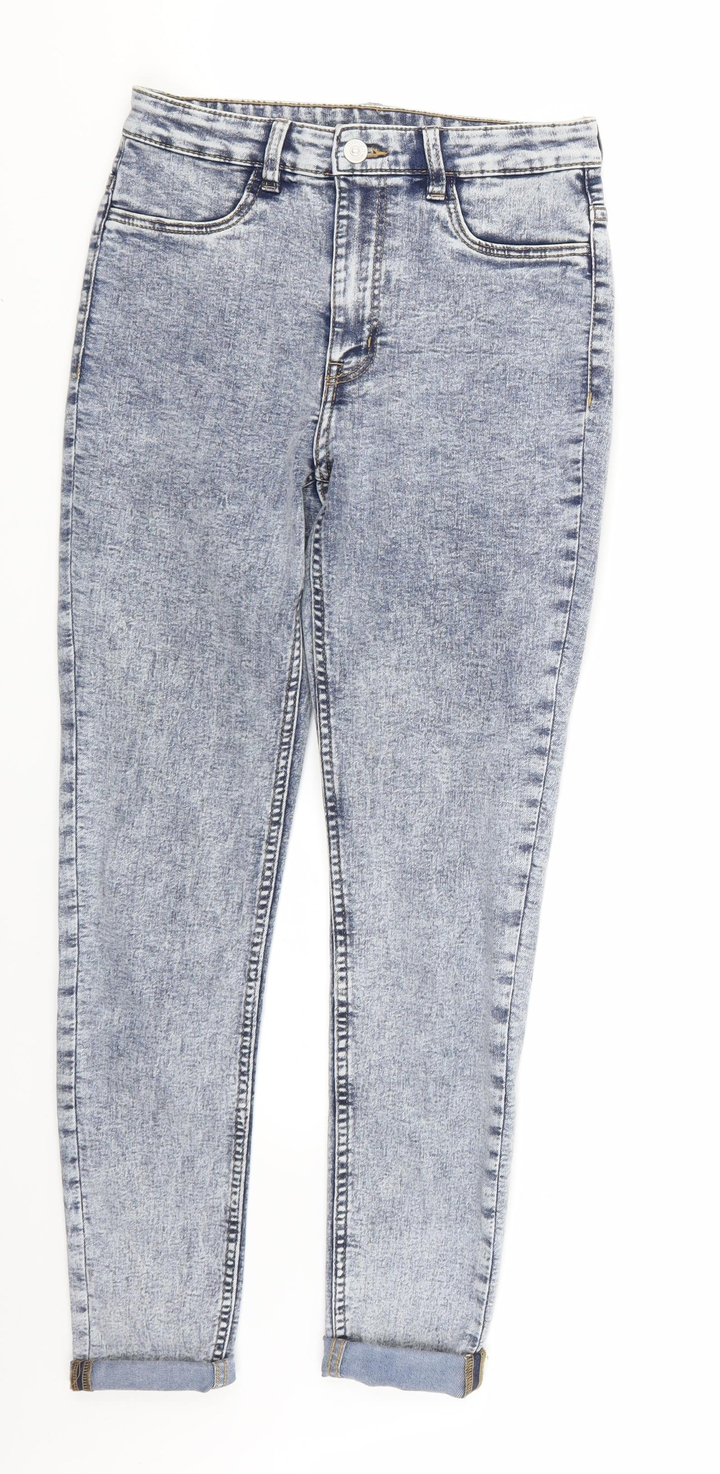 Womens UK Size 8 H&M Regular Fit Skinny Blue Jeans