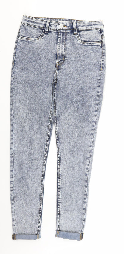 Womens UK Size 8 H&M Regular Fit Skinny Blue Jeans