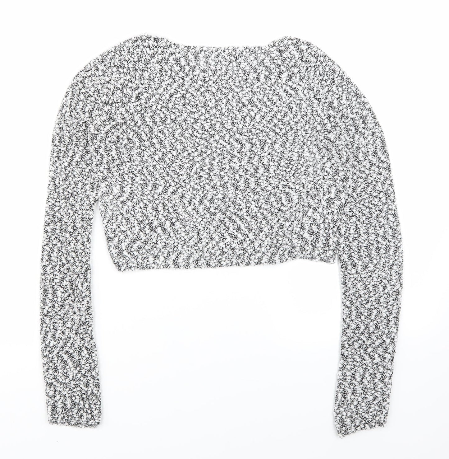 Womens UK Size S H&M White Cropped T-Shirt
