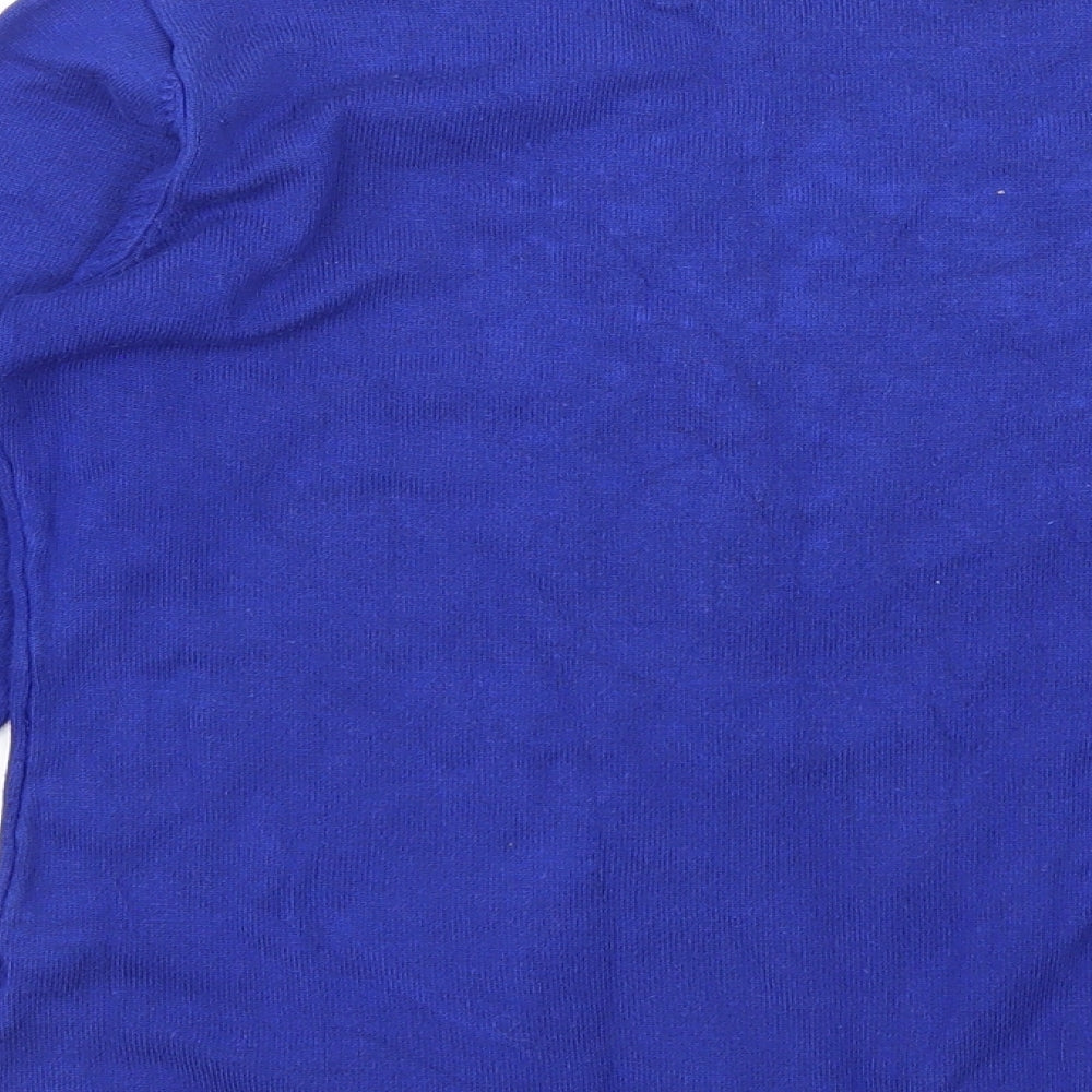 Womens UK Size S Just Elegance Blue Basic T-Shirt