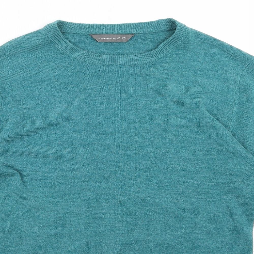Mens UK Size XS Cedar Wood State Green Pullover Sweatshirt