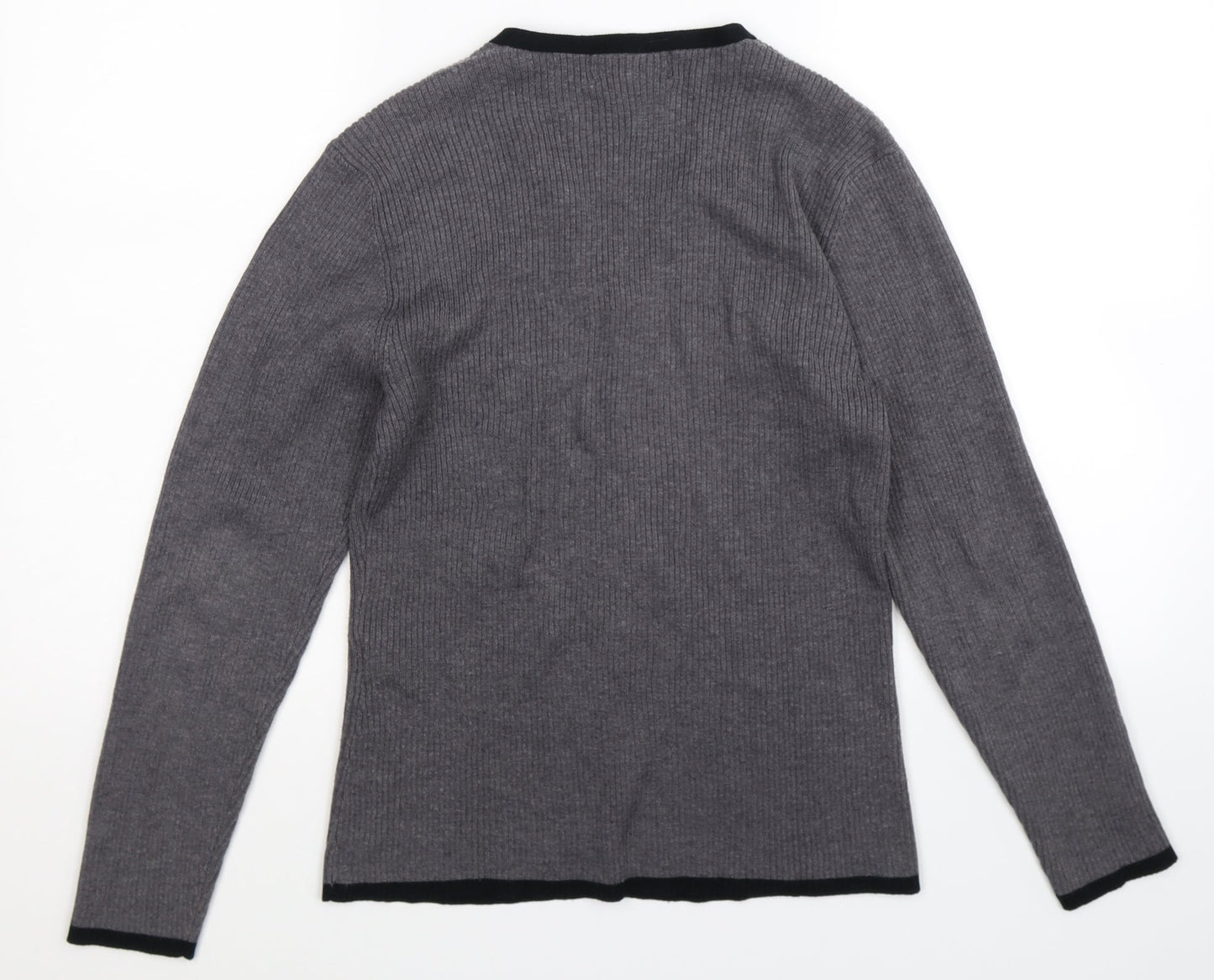 Casual Corner Annex Womens Grey  Knit Cardigan Jumper Size L