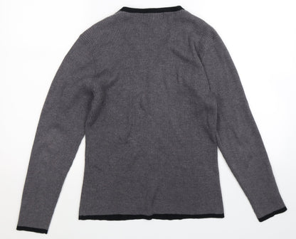 Casual Corner Annex Womens Grey  Knit Cardigan Jumper Size L