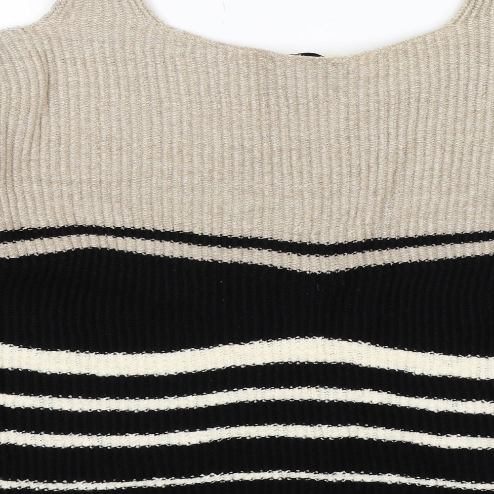 Papaya Womens Multicoloured Striped Knit Pullover Jumper Size L