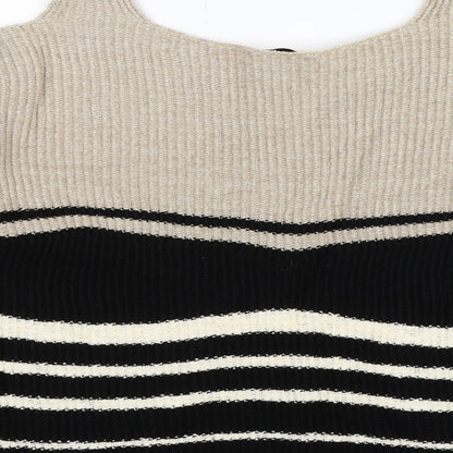 Papaya Womens Multicoloured Striped Knit Pullover Jumper Size L