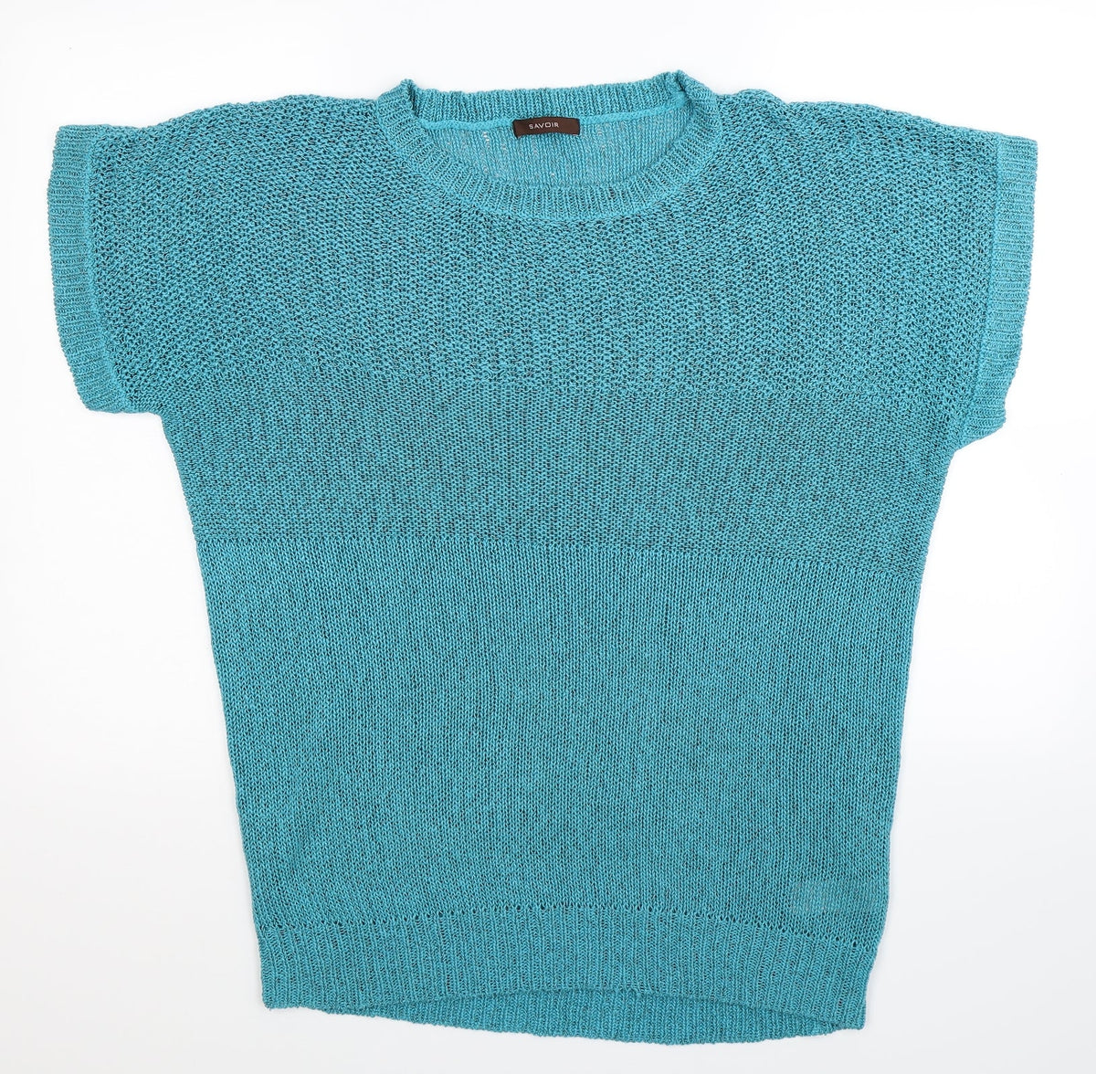 Savoir Womens Blue  Knit Pullover Jumper Size 20