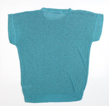 Savoir Womens Blue  Knit Pullover Jumper Size 20