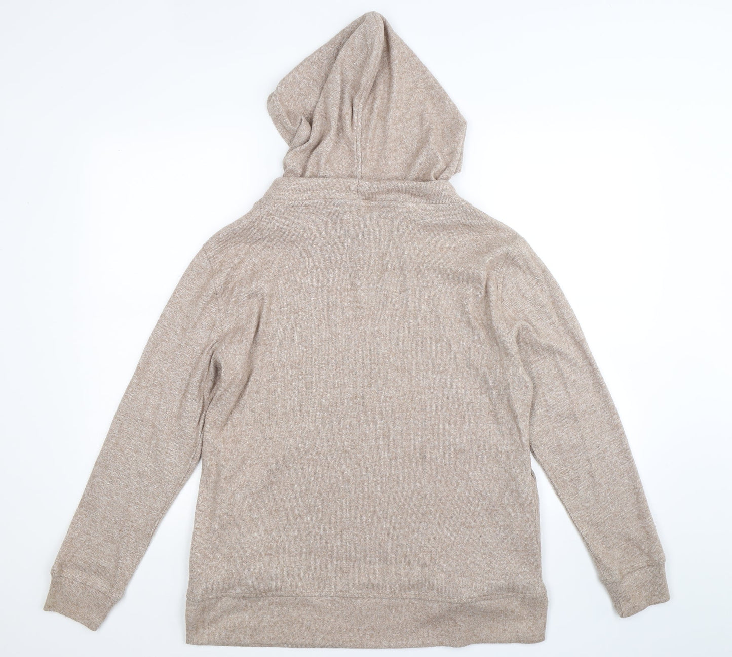 F&F Womens Beige  Knit Pullover Hoodie Size 12