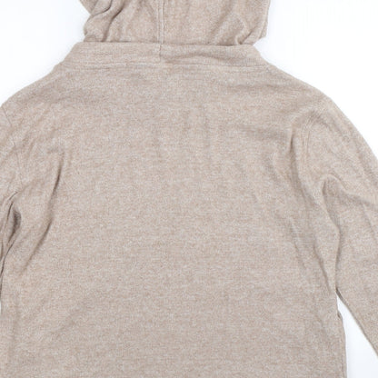 F&F Womens Beige  Knit Pullover Hoodie Size 12