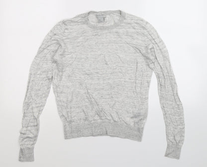 H&M Womens Grey  Knit Pullover Jumper Size M