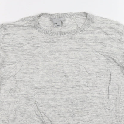H&M Womens Grey  Knit Pullover Jumper Size M
