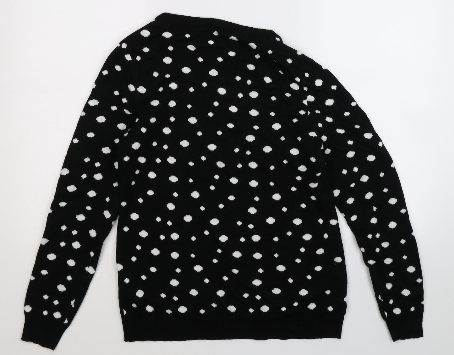 bonprix Womens Black  Knit Pullover Jumper Size S  - Christmas