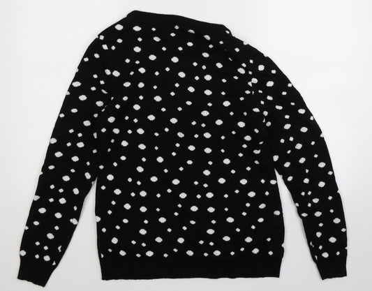 bonprix Womens Black  Knit Pullover Jumper Size S  - Christmas