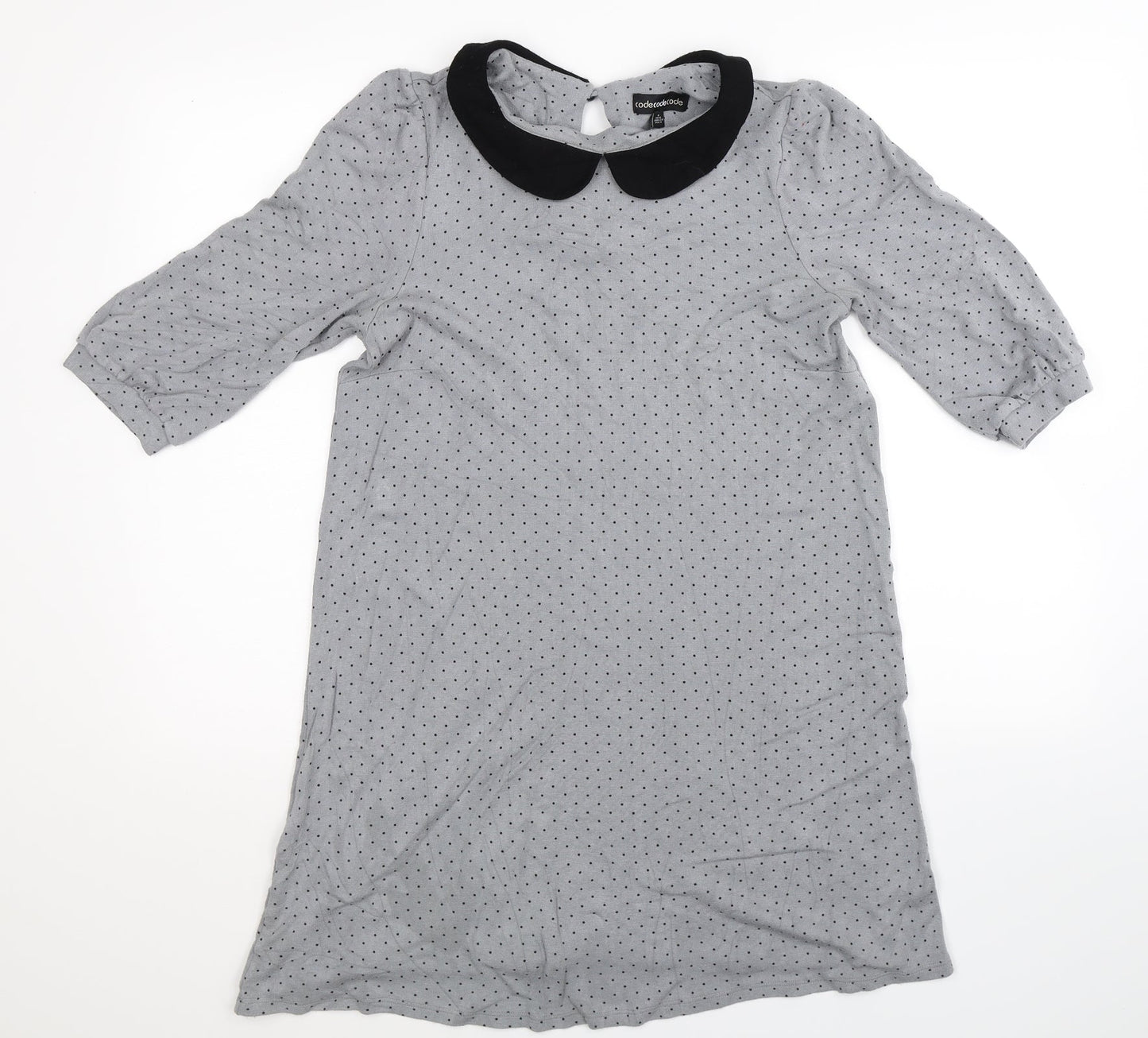 CODE Womens Grey Polka Dot  Mini  Size 12