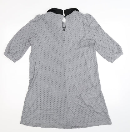 CODE Womens Grey Polka Dot  Mini  Size 12