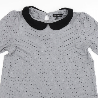 CODE Womens Grey Polka Dot  Mini  Size 12