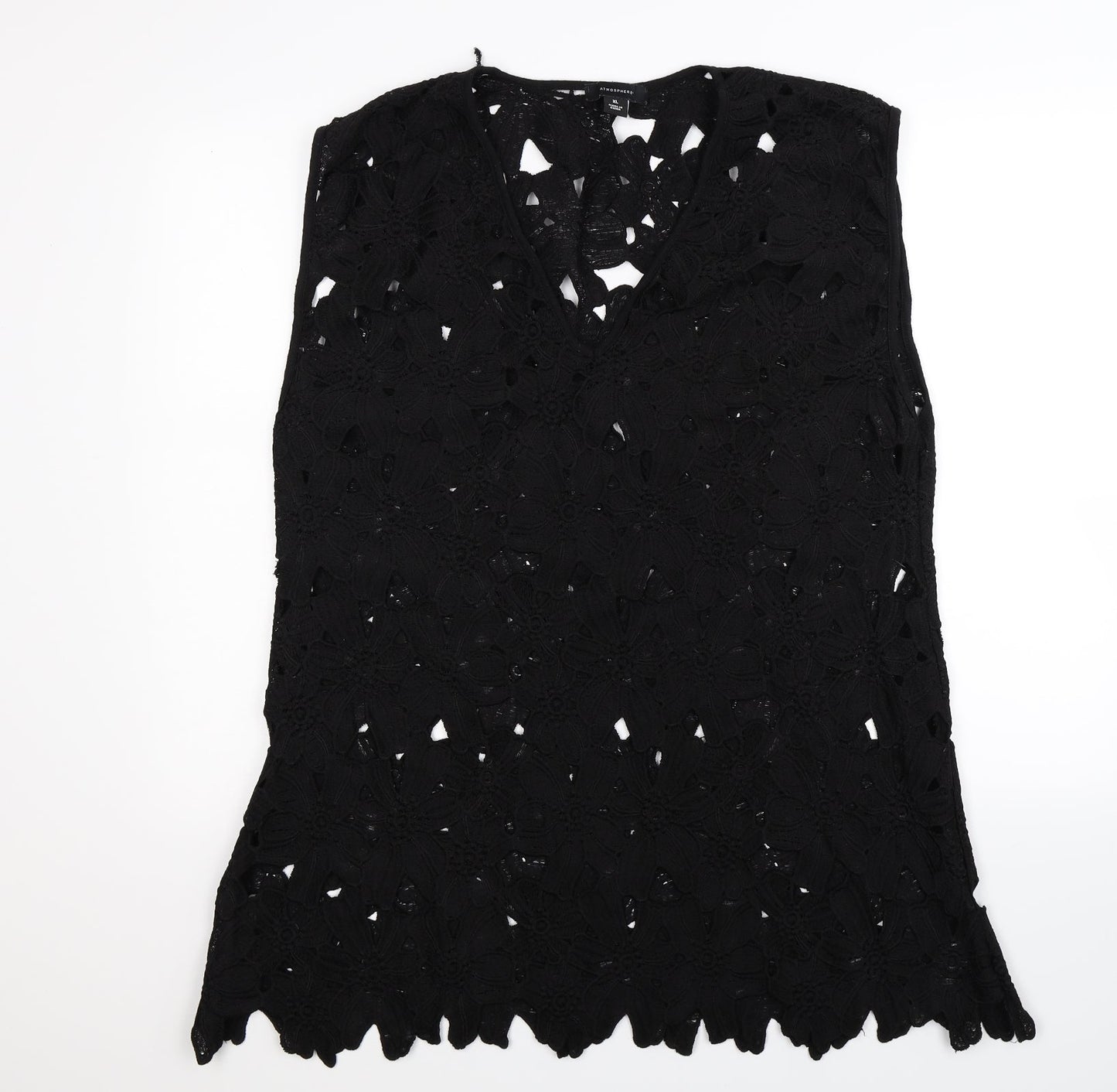 Womens UK Size XL Atmosphere Black Basic Blouse