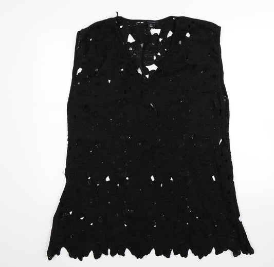 Womens UK Size XL Atmosphere Black Basic Blouse