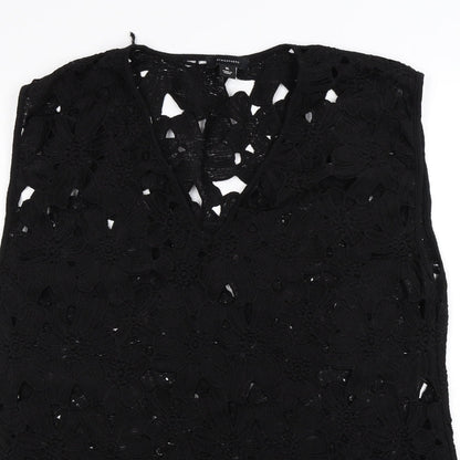 Womens UK Size XL Atmosphere Black Basic Blouse