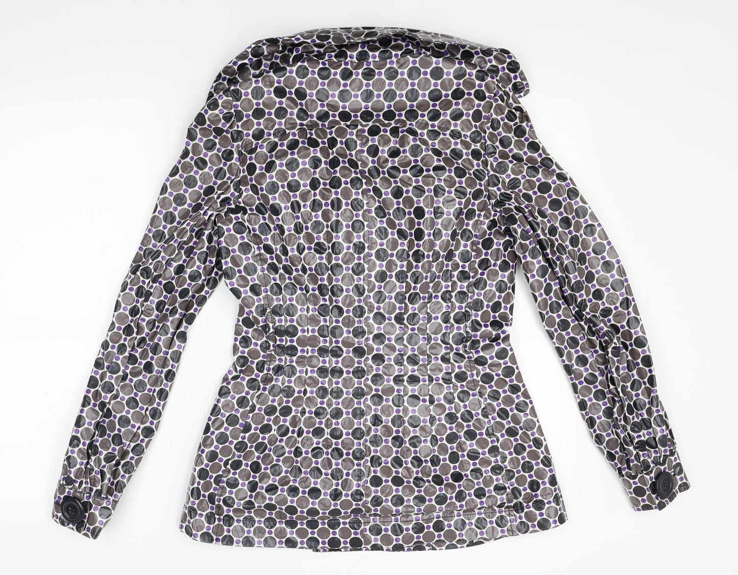 DEPT Womens Brown Polka Dot  Rain Coat Coat Size XS